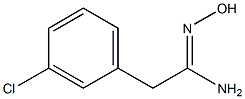 (1Z)-2-(3-chlorophenyl)-N'-hydroxyethanimidamide 结构式