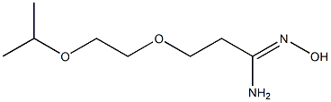 (1Z)-N'-hydroxy-3-(2-isopropoxyethoxy)propanimidamide 结构式