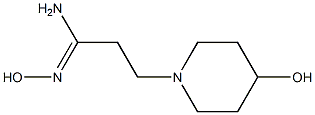 (1Z)-N'-hydroxy-3-(4-hydroxypiperidin-1-yl)propanimidamide 结构式