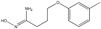 (1Z)-N'-hydroxy-4-(3-methylphenoxy)butanimidamide 结构式