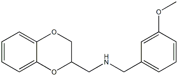 (2,3-dihydro-1,4-benzodioxin-2-ylmethyl)[(3-methoxyphenyl)methyl]amine 结构式