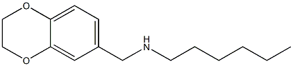 (2,3-dihydro-1,4-benzodioxin-6-ylmethyl)(hexyl)amine 结构式