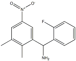 (2,3-dimethyl-5-nitrophenyl)(2-fluorophenyl)methanamine 结构式