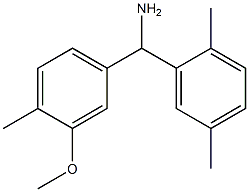 (2,5-dimethylphenyl)(3-methoxy-4-methylphenyl)methanamine 结构式