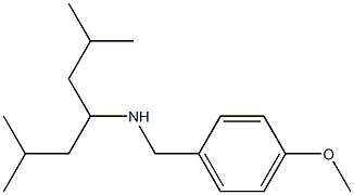 (2,6-dimethylheptan-4-yl)[(4-methoxyphenyl)methyl]amine 结构式