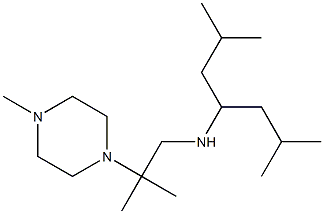 (2,6-dimethylheptan-4-yl)[2-methyl-2-(4-methylpiperazin-1-yl)propyl]amine 结构式