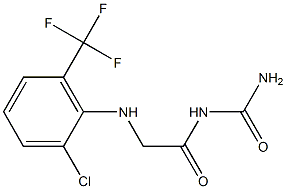 (2-{[2-chloro-6-(trifluoromethyl)phenyl]amino}acetyl)urea 结构式