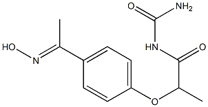 (2-{4-[1-(hydroxyimino)ethyl]phenoxy}propanoyl)urea 结构式