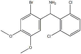 (2-bromo-4,5-dimethoxyphenyl)(2,6-dichlorophenyl)methanamine 结构式