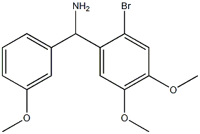 (2-bromo-4,5-dimethoxyphenyl)(3-methoxyphenyl)methanamine 结构式