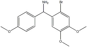 (2-bromo-4,5-dimethoxyphenyl)(4-methoxyphenyl)methanamine 结构式