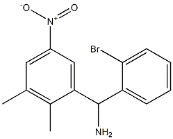 (2-bromophenyl)(2,3-dimethyl-5-nitrophenyl)methanamine 结构式