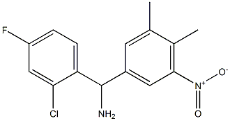 (2-chloro-4-fluorophenyl)(3,4-dimethyl-5-nitrophenyl)methanamine 结构式