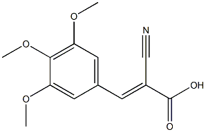 (2E)-2-cyano-3-(3,4,5-trimethoxyphenyl)acrylic acid 结构式