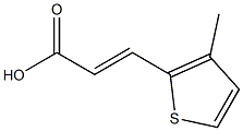 (2E)-3-(3-methylthiophen-2-yl)prop-2-enoic acid 结构式