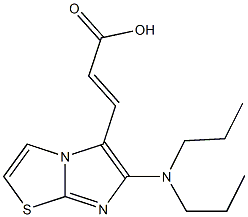 (2E)-3-[6-(dipropylamino)imidazo[2,1-b][1,3]thiazol-5-yl]acrylic acid 结构式