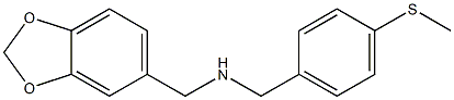 (2H-1,3-benzodioxol-5-ylmethyl)({[4-(methylsulfanyl)phenyl]methyl})amine 结构式