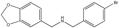 (2H-1,3-benzodioxol-5-ylmethyl)[(4-bromophenyl)methyl]amine 结构式