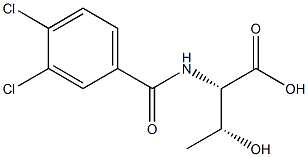 (2S,3R)-2-[(3,4-dichlorobenzoyl)amino]-3-hydroxybutanoic acid 结构式