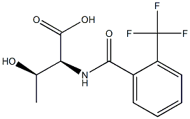 (2S,3R)-3-hydroxy-2-{[2-(trifluoromethyl)benzoyl]amino}butanoic acid 结构式