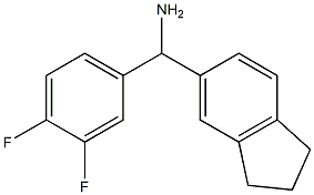 (3,4-difluorophenyl)(2,3-dihydro-1H-inden-5-yl)methanamine 结构式