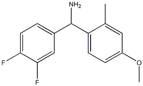 (3,4-difluorophenyl)(4-methoxy-2-methylphenyl)methanamine 结构式