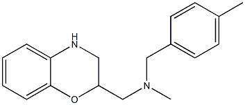 (3,4-dihydro-2H-1,4-benzoxazin-2-ylmethyl)(methyl)[(4-methylphenyl)methyl]amine 结构式