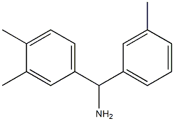 (3,4-dimethylphenyl)(3-methylphenyl)methanamine 结构式