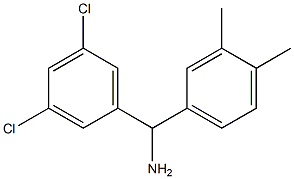 (3,5-dichlorophenyl)(3,4-dimethylphenyl)methanamine 结构式