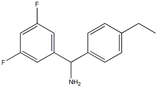 (3,5-difluorophenyl)(4-ethylphenyl)methanamine 结构式