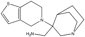 (3-{4H,5H,6H,7H-thieno[3,2-c]pyridin-5-yl}-1-azabicyclo[2.2.2]octan-3-yl)methanamine 结构式