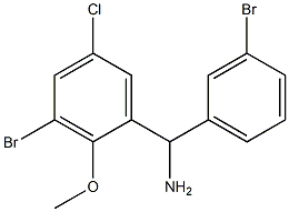 (3-bromo-5-chloro-2-methoxyphenyl)(3-bromophenyl)methanamine 结构式
