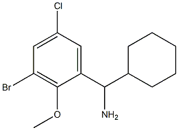 (3-bromo-5-chloro-2-methoxyphenyl)(cyclohexyl)methanamine 结构式