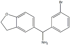 (3-bromophenyl)(2,3-dihydro-1-benzofuran-5-yl)methanamine 结构式