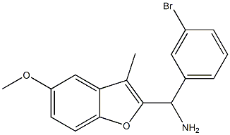 (3-bromophenyl)(5-methoxy-3-methyl-1-benzofuran-2-yl)methanamine 结构式