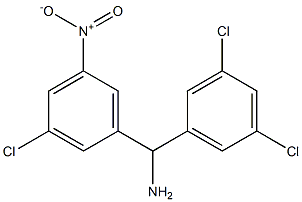 (3-chloro-5-nitrophenyl)(3,5-dichlorophenyl)methanamine 结构式