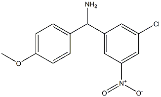 (3-chloro-5-nitrophenyl)(4-methoxyphenyl)methanamine 结构式