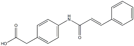 (4-{[(2E)-3-phenylprop-2-enoyl]amino}phenyl)acetic acid 结构式