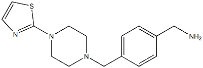 (4-{[4-(1,3-thiazol-2-yl)piperazin-1-yl]methyl}phenyl)methanamine 结构式