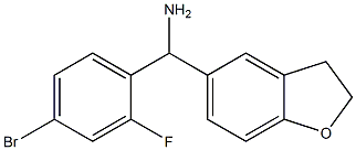 (4-bromo-2-fluorophenyl)(2,3-dihydro-1-benzofuran-5-yl)methanamine 结构式
