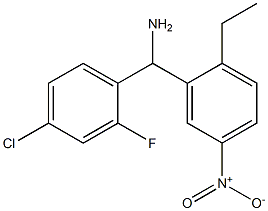 (4-chloro-2-fluorophenyl)(2-ethyl-5-nitrophenyl)methanamine 结构式