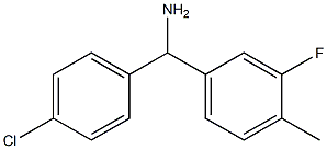 (4-chlorophenyl)(3-fluoro-4-methylphenyl)methanamine 结构式