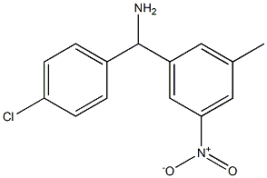 (4-chlorophenyl)(3-methyl-5-nitrophenyl)methanamine 结构式
