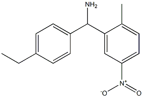 (4-ethylphenyl)(2-methyl-5-nitrophenyl)methanamine 结构式