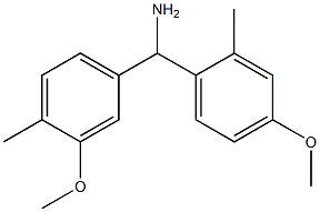 (4-methoxy-2-methylphenyl)(3-methoxy-4-methylphenyl)methanamine 结构式