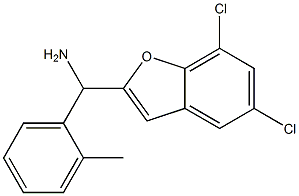 (5,7-dichloro-1-benzofuran-2-yl)(2-methylphenyl)methanamine 结构式