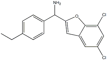 (5,7-dichloro-1-benzofuran-2-yl)(4-ethylphenyl)methanamine 结构式