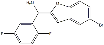 (5-bromo-1-benzofuran-2-yl)(2,5-difluorophenyl)methanamine 结构式