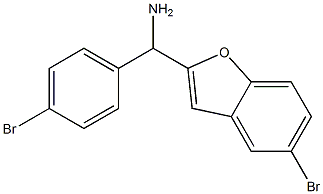 (5-bromo-1-benzofuran-2-yl)(4-bromophenyl)methanamine 结构式