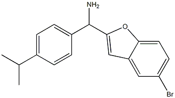 (5-bromo-1-benzofuran-2-yl)[4-(propan-2-yl)phenyl]methanamine 结构式